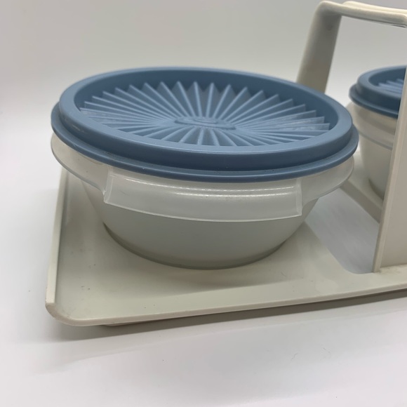 Vintage TUPPERWARE Condiment Caddy!  Blue! - Picture 3 of 14